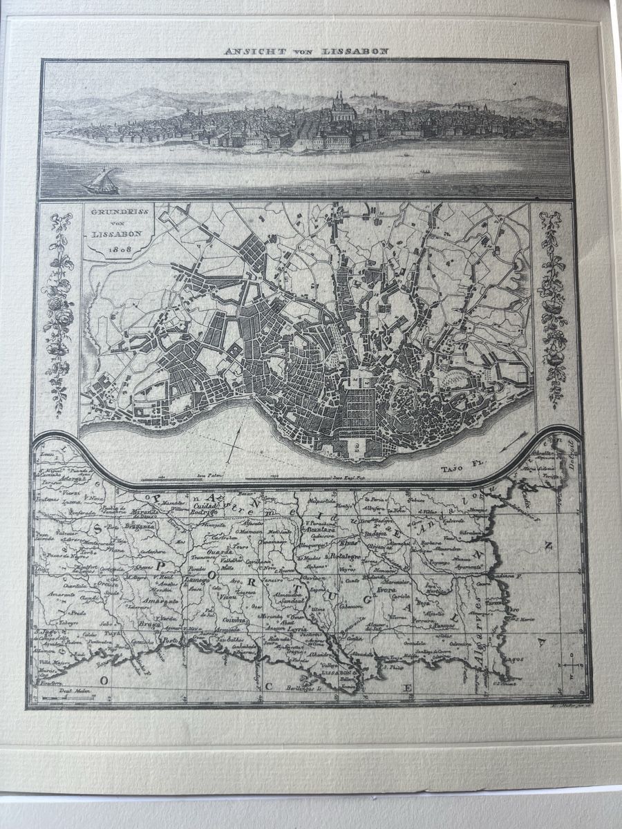 Landkarten & Atlanten: Map Ansicht Lissabon 1808 – Neu (gemäss Beschreibung) aus Zürich von VLcoins