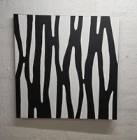 Abstraktes Gemälde, schwarz weiss, modern, Leinwandbild