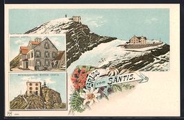 Litho Säntis, Gasthof Säntis, Meteorol