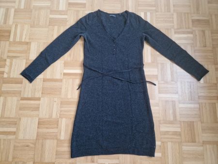 Marc O'Polo Kleid grau 36 90% Wolle 5% Kaschmir Top Qualität