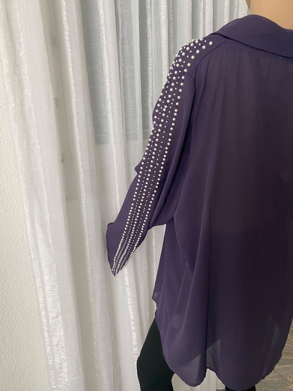 Camicette: ASHLEY BROOKE - einmalige Perlenbluse, violette, L – Nuovo e nell'imballaggio originale da Winkel venduto da ferrari2022 1