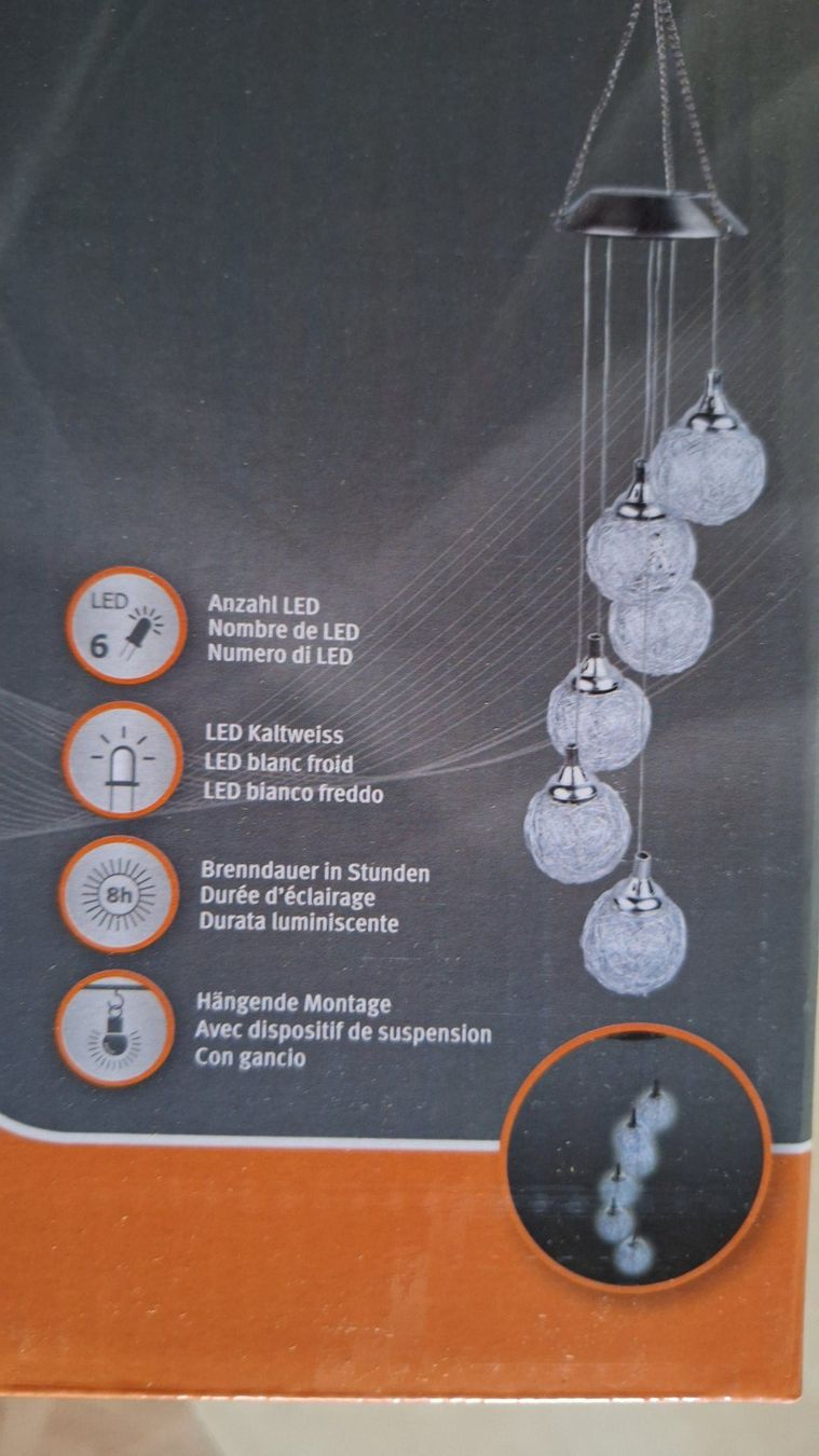 Tutte le decorazioni: LED Solarlampe , hängend ,6 Kugel – Usato da Dornach venduto da majo8689 9