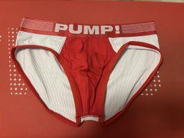 Slip PUMP! Taille L, Rouge et Blanc