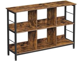 Bücherregal Regal mit 6 Ablagen LADRINO