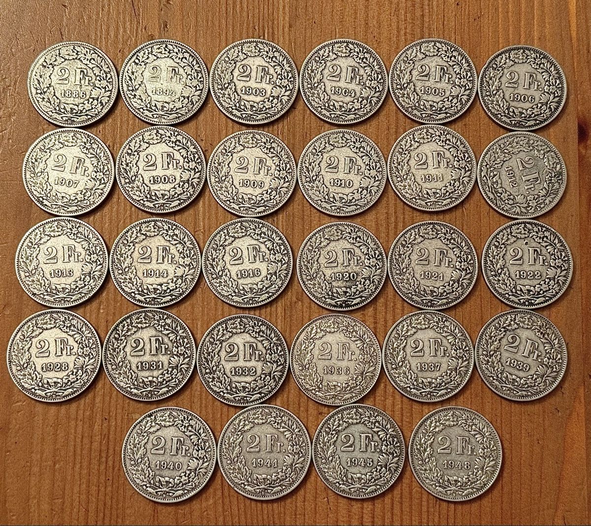 Toutes les monnaies: Sammlung 2 Franken 1886-1948 – D'occasion à Zürich par daki81
