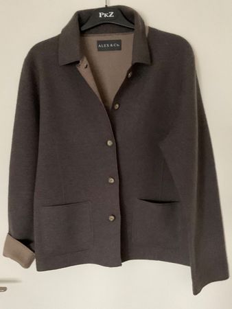 ALEX & Co. Wolle Jacke Gr 38/40 braun, mit Taschen
