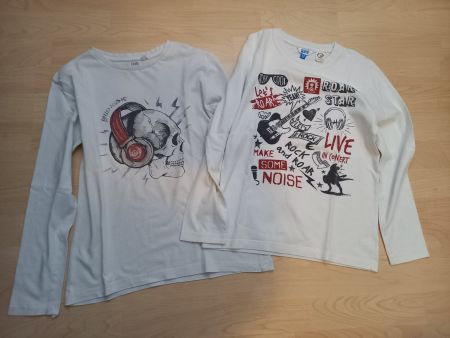 2 Langarmshirts Gr. 140