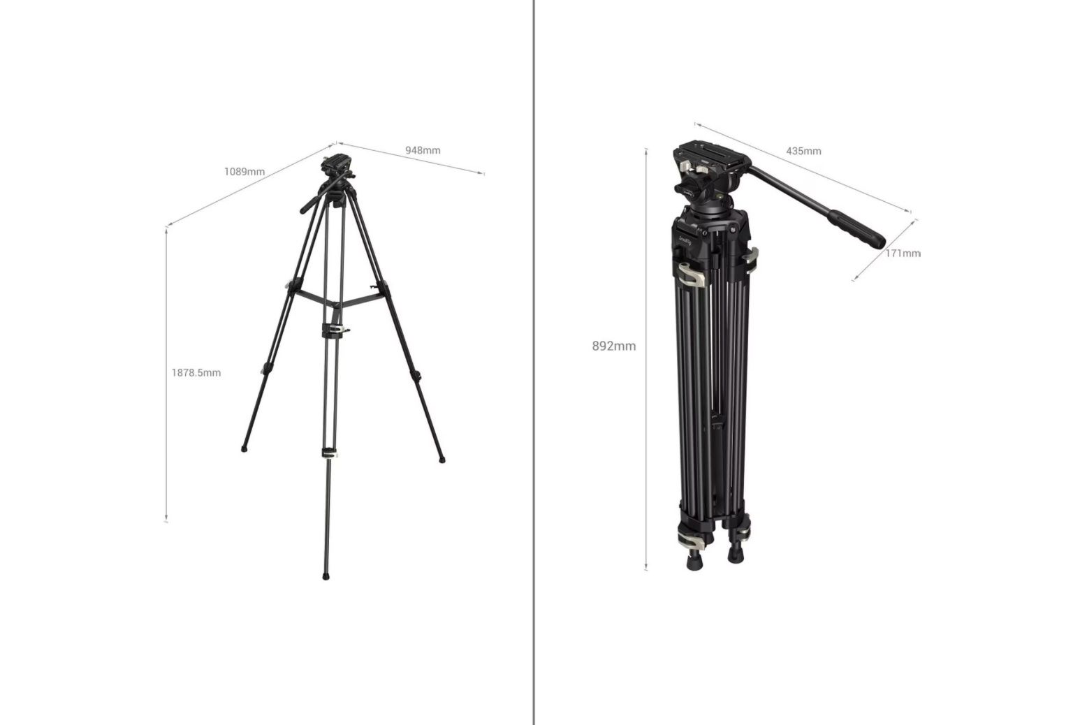 Smallrig Treppiedi & Teste: SmallRig Hochleistungs-Fluidkopfstativ AD-01 – Nuovo (secondo la descrizione) da Felsberg venduto da michaela_773 2