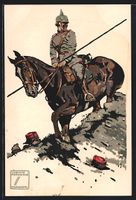 Ludwig Hohlwein: Soldat in Uniform mit P
