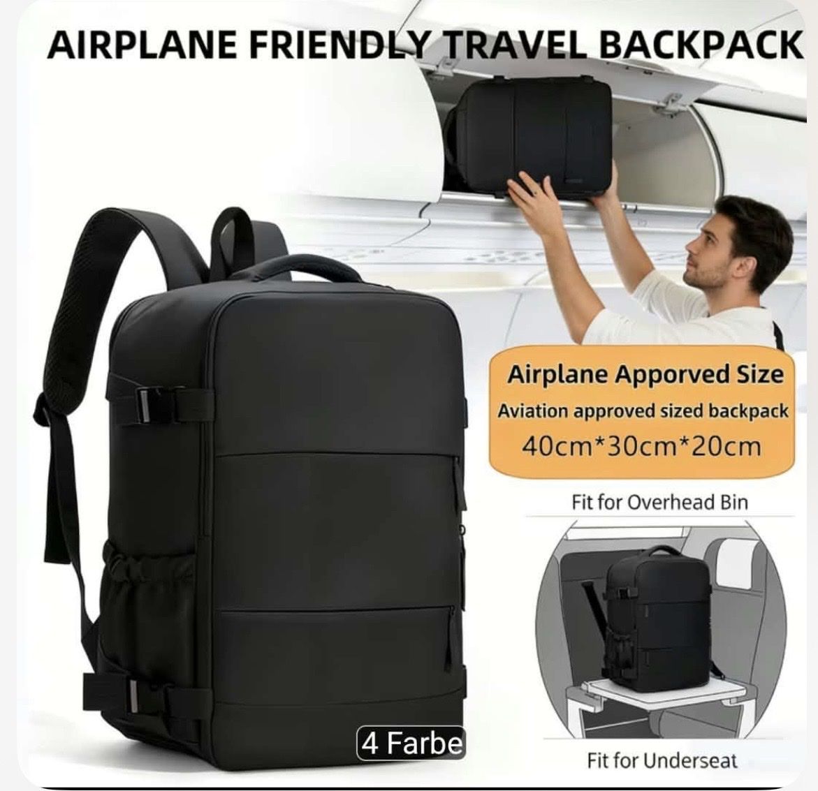 Rucksäcke: Schwarz Rucksack Neu – Neu und originalverpackt aus Sevelen von Stopglobal. 1