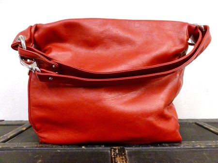 Vintage Handtasche Leder Rot Ledertasche Tasche 80er 90er