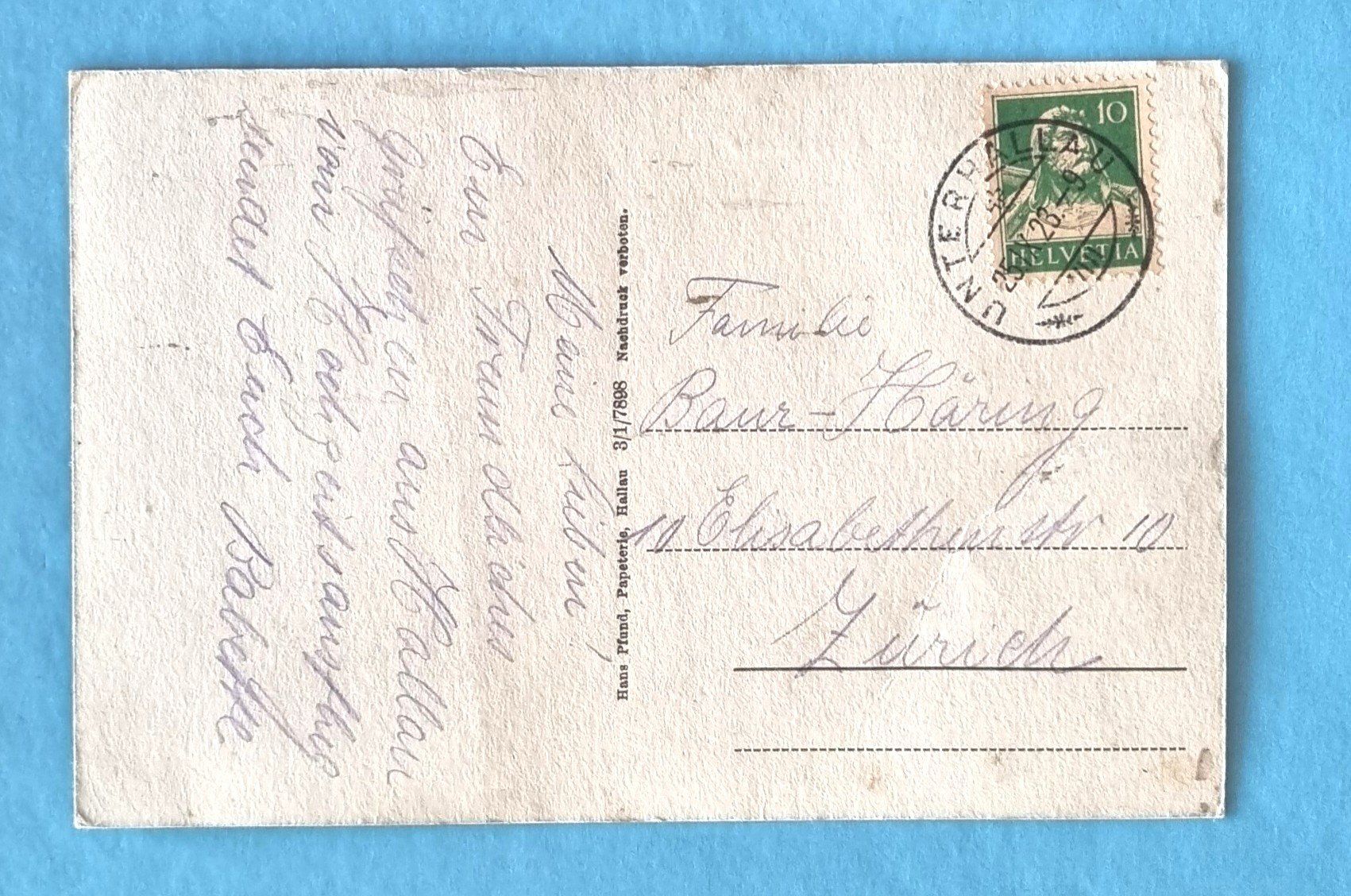 Ansichtskarten: Hallau - Hauptstrasse - 1923 – Gebraucht aus Rothrist von RROENK 1
