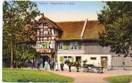 ADLISWIL Restauration z. Grüt - Pferde-Fuhrwerk