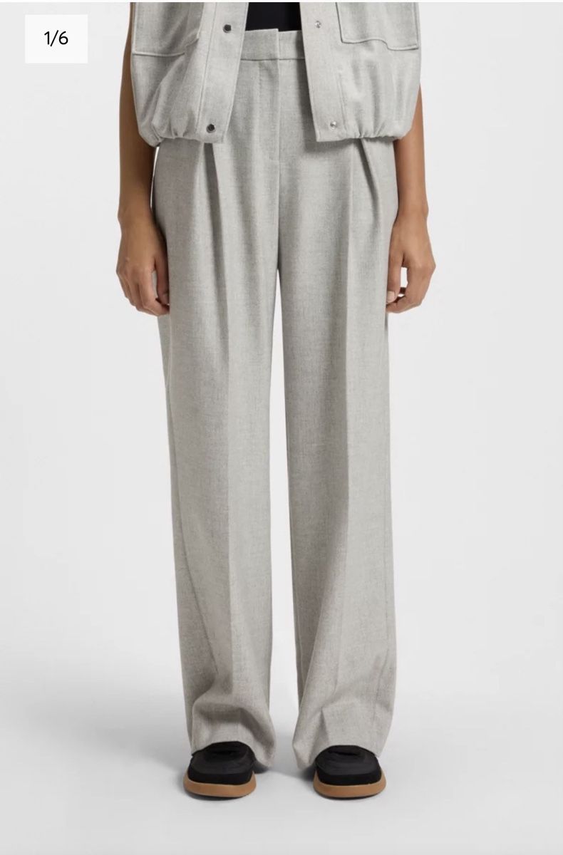 Hugo Boss Pantaloni: BOSS melierte Hose aus Stretch-Flanell – Nuovo e nell'imballaggio originale da Eschen venduto da 14Jessica14