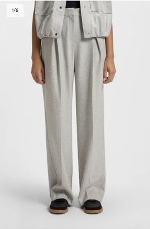 BOSS melierte Hose aus Stretch-Flanell