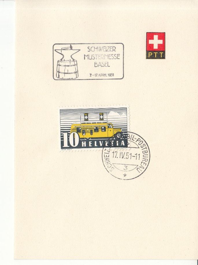 Alle Briefmarken: Sonderstempel A. 532 MUBA 1951 – Gebraucht aus Bürglen TG von StampGraf