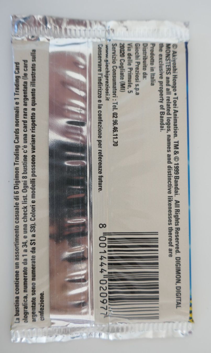 Bandai Carte collezionabili: Digimon Animated Series 1 sealed booster 2000 IT – Nuovo e nell'imballaggio originale da Biel/Bienne venduto da DigiPok 1