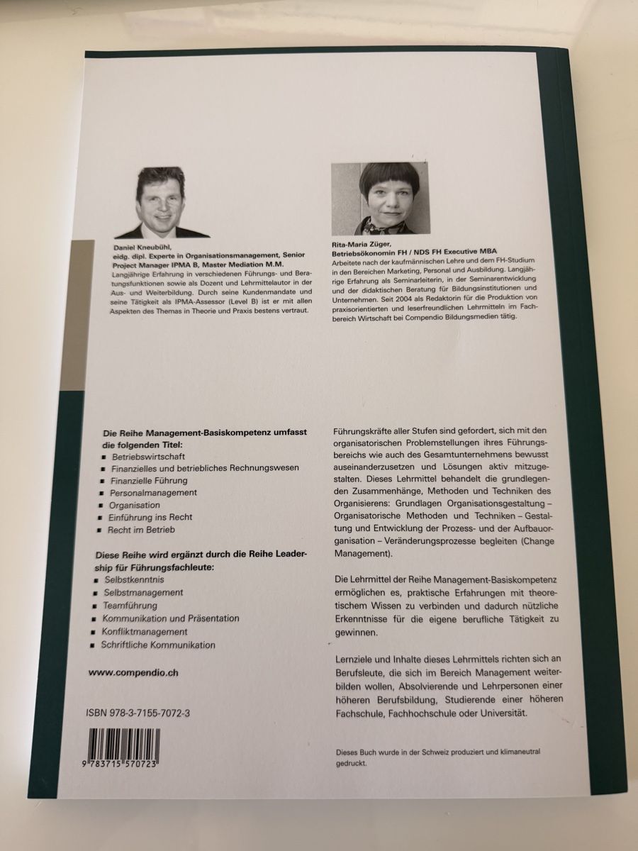 Libri: Organisation Management Buch Daniel Kneubühl – Nuovo (secondo la descrizione) da Richterswil venduto da korinap 4