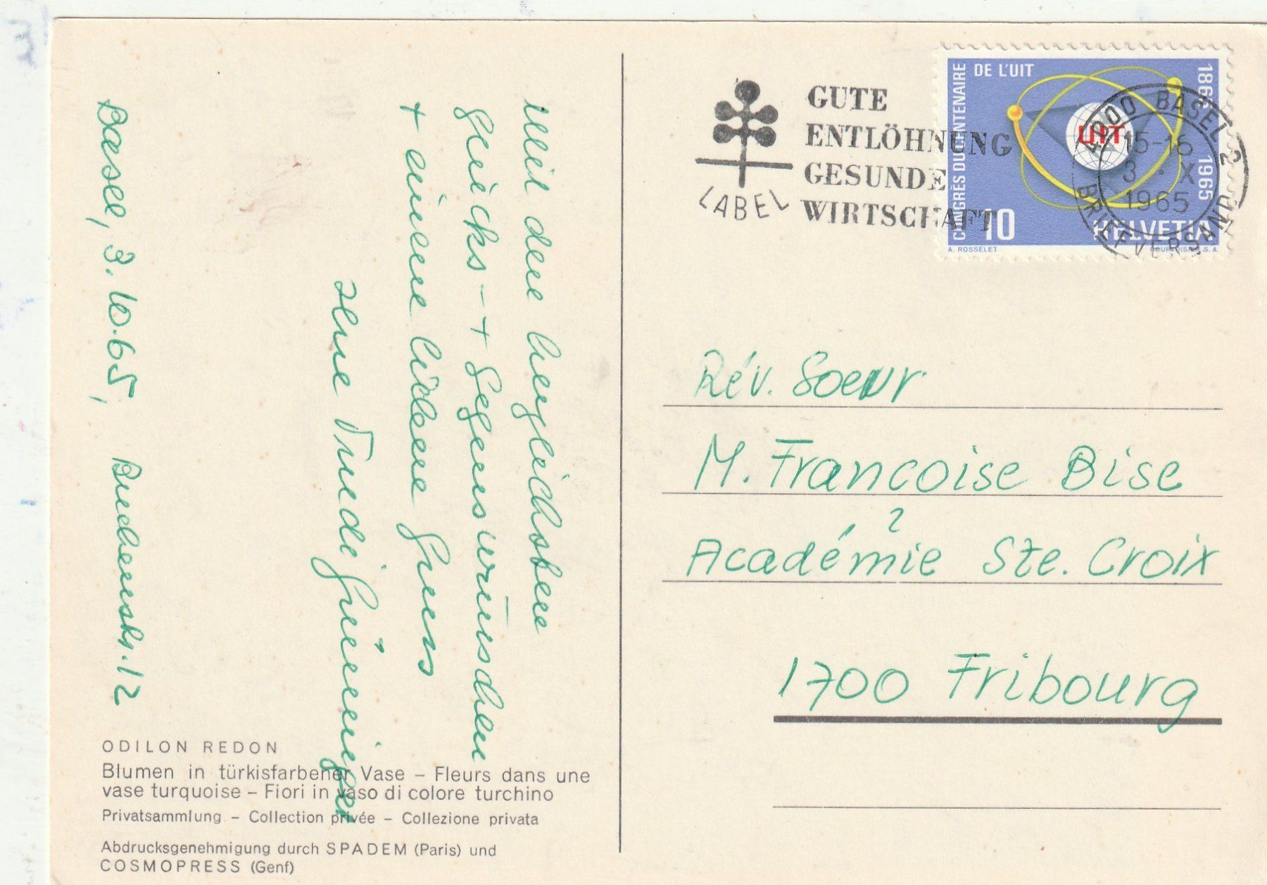 Cartes postales: Blumenkarte – D'occasion à Lumbrein par made02 1