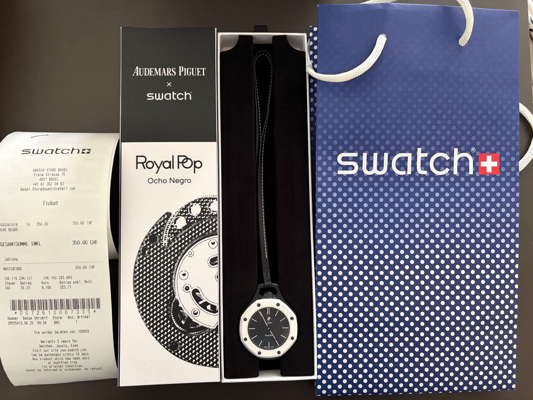 Swatch Orologi: Royal Pop - Ocho Negro - Neu – Nuovo e nell'imballaggio originale da Basel venduto da Andybatt_ 2