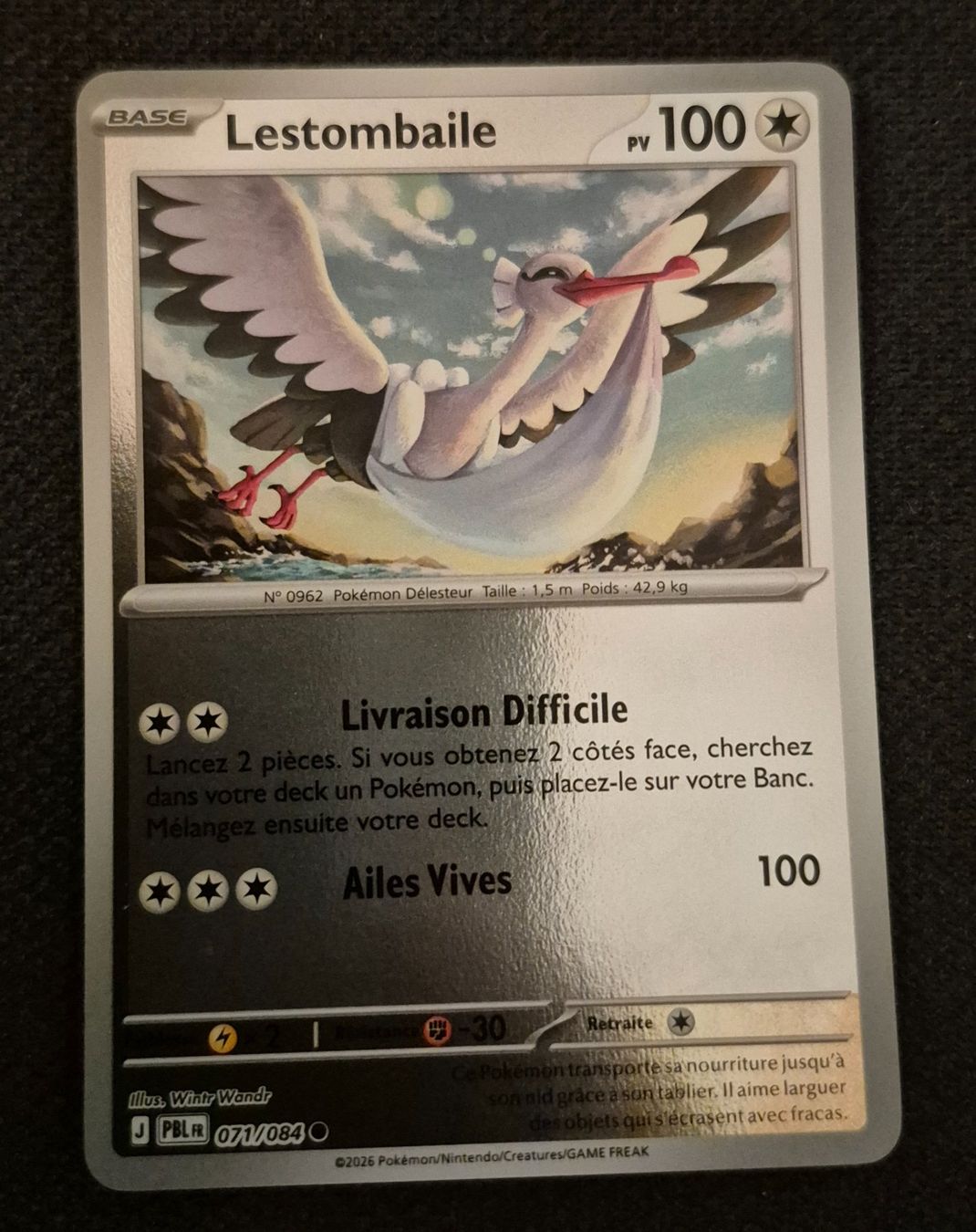 Pokémon Carte collezionabili: LESTOMBAILE 071/084 REVERSE POKEMON NUIT NOIRE – Usato da Grand-Lancy venduto da luc111
