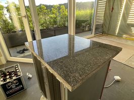 Granitplatte aus Küche, Masse 72.5 x 59 x 3, Steel Grey