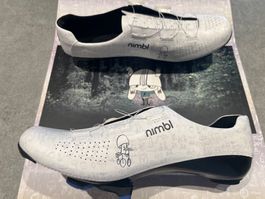 Nimbl Rennradschuhe Grösse 43.5 mit Fundación Xana Muster!