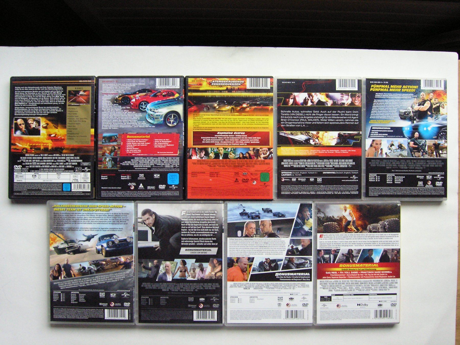 Alle DVDs: FAST & FURIOUS 1 - 9 DVD EDITION – Gebraucht aus Zuzwil SG von vette13 1