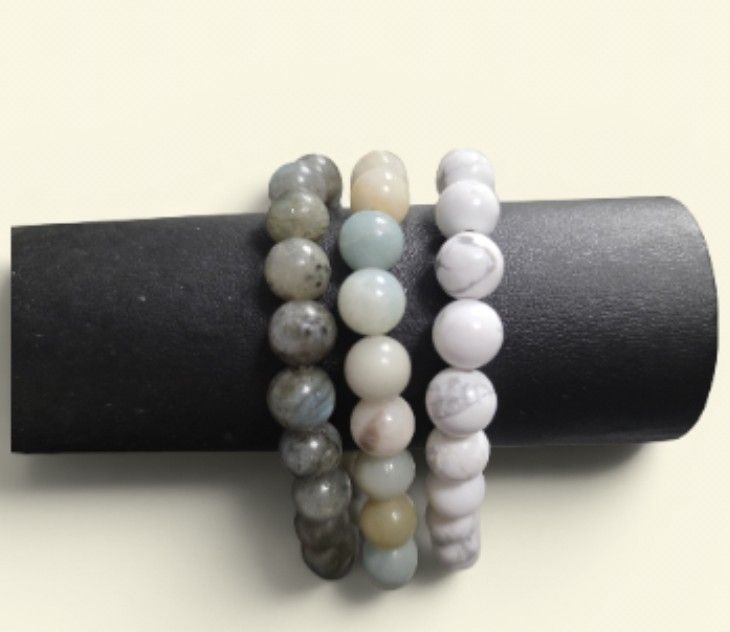Bracciali & Braccialetti: Bracelets en pierre naturel 3 pieces – Nuovo e nell'imballaggio originale da Vernier venduto da 19pigments