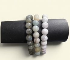 Bracelets en pierre naturel 3 pieces