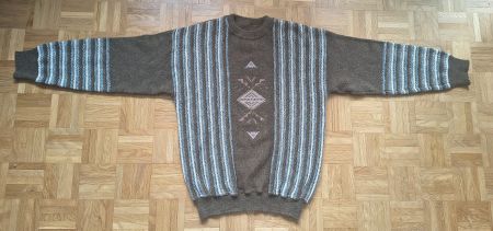 Vintage Wollpullover Aztec Crewneck Jumper