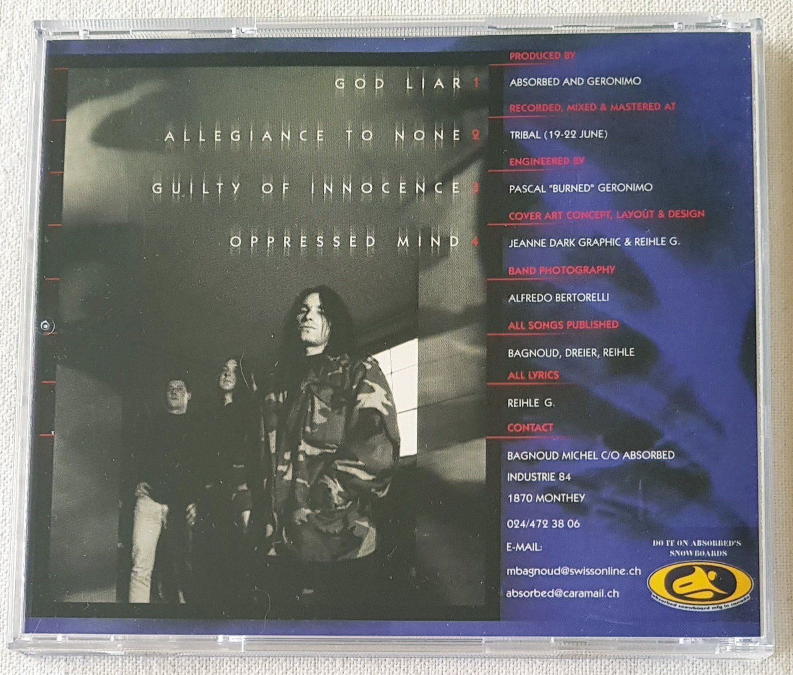 CDs: Absorbed – Absorbhead - CD - 1998 - Rare First Press – D'occasion à Uster par Zardodel 1