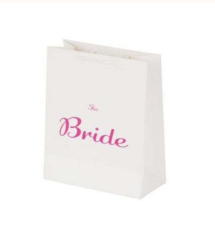 NEUE Karton-Tasche weiss für die Braut Hochzeit - 220077