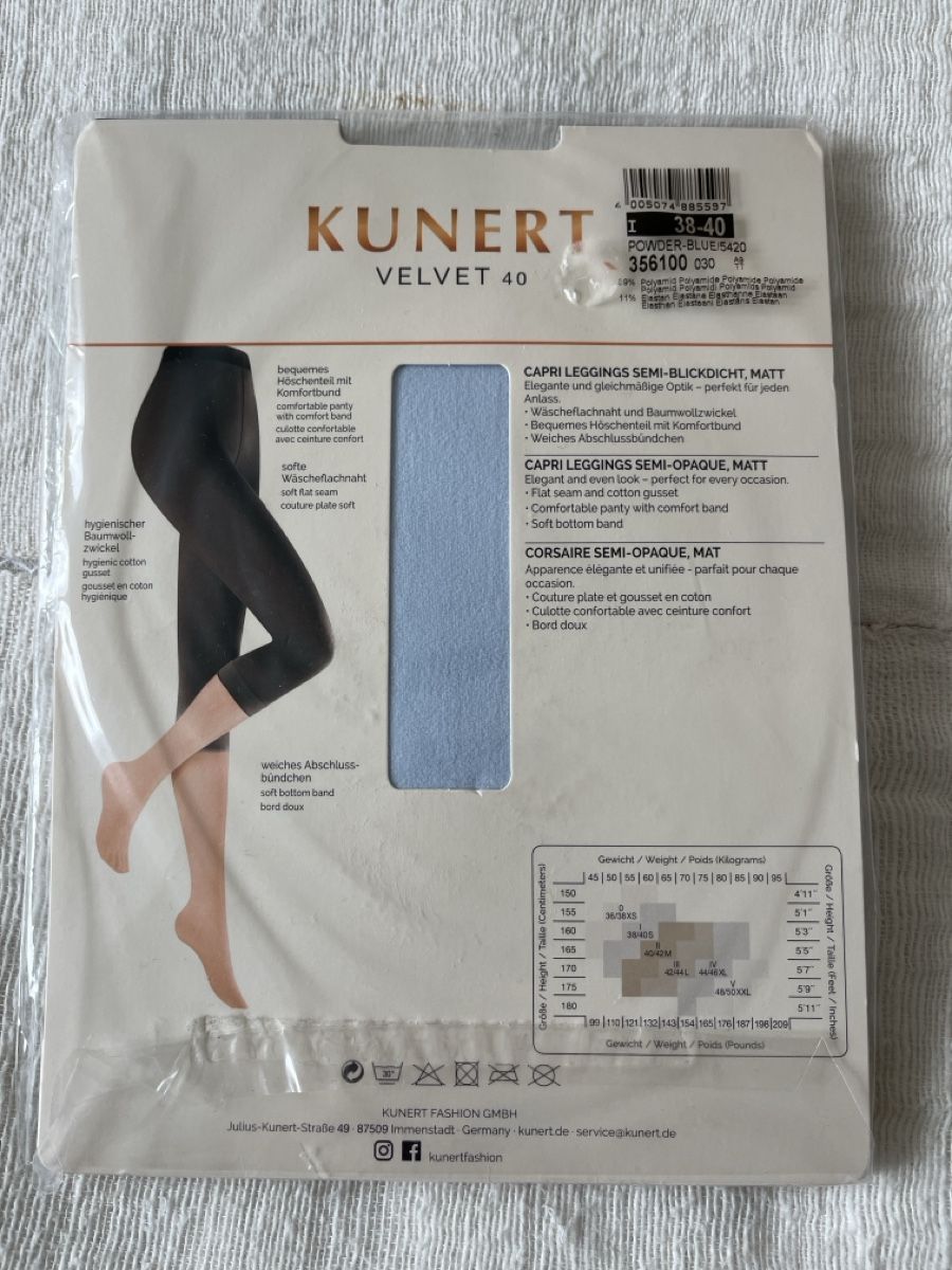 Kunert Leggings: Neue hellblaue leggins 38/40 kunert – Nuovo e nell'imballaggio originale da Aesch BL venduto da shuja01 1