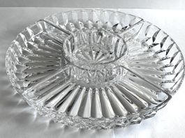 Runde Vintage Kristall Anbieterschale "Alexandria" No.1