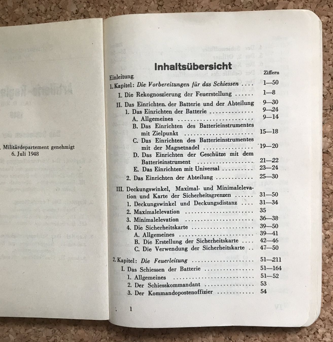 Schweizer Armee Armi bianche: SCHWEIZER ARMEE DAS SCHIESSEN DER ARTILLERIE 1948 – Usato da Ostermundigen venduto da wini63 1