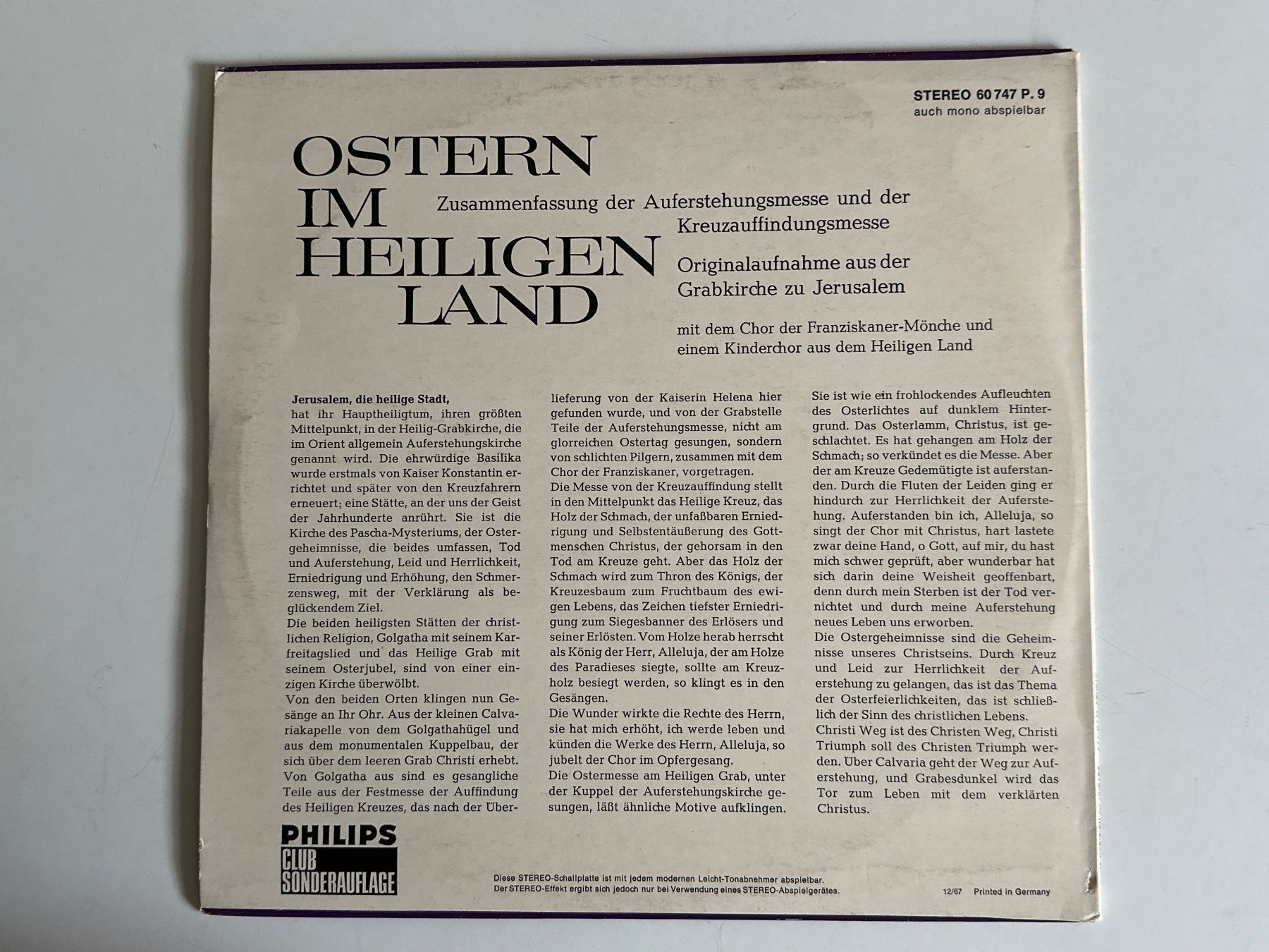 Vinyles: Ostern im Heiligen Land – D'occasion à Zürich par Chaeffeler 1