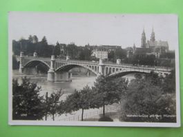 Ansichtskarte, Basel, Wettsteinbrücke mit dem Münster,