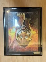 Gerahmtes Tigerbild, Kunstdruck, Wandbild, Top Zustand!