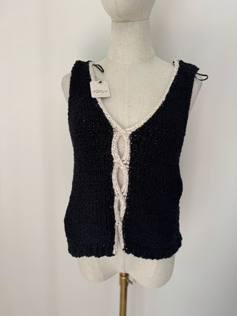 Free People black & white vest top