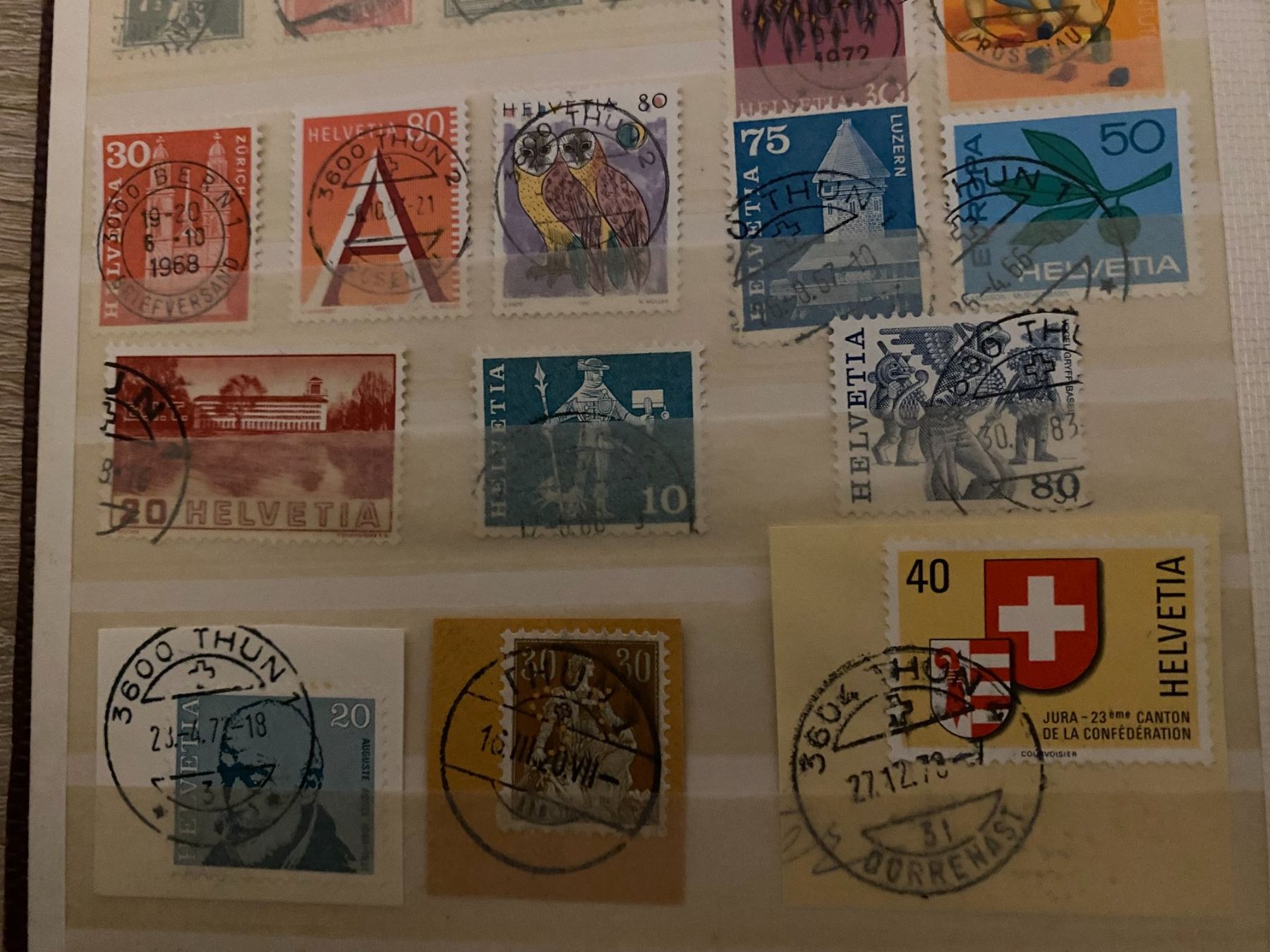 Tutti i francobolli: Briefmarken Schweiz .Thun gestempelt gebraucht – Usato da matten b. interlaken venduto da jfran17 4