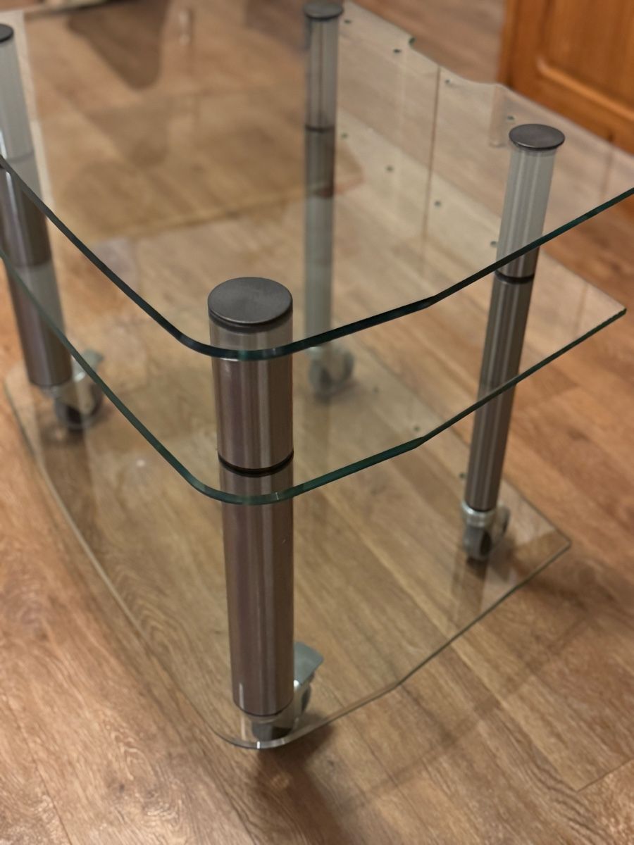 Wandhalterungen: HiFi/TV Glastisch Panzerglas! – Gebraucht aus Winterthur von Metallmann 1