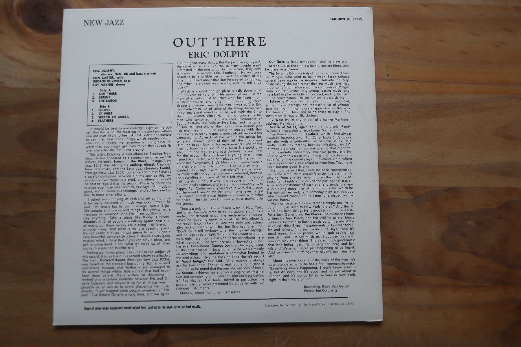 Schallplatten: ERIC DOLPHY - OUT THERE - VINYL LP – Gebraucht aus Basel von Patiscat 1