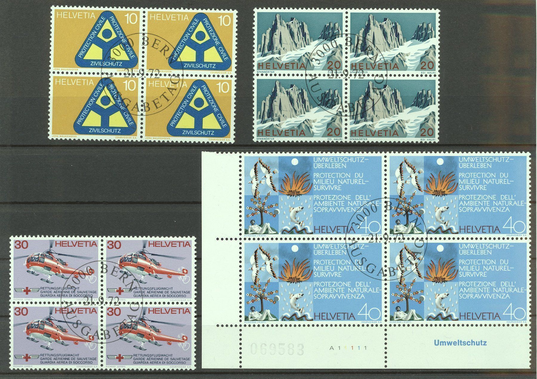 Tutti i francobolli: 1970-72 Viererblöcke mit ET – Usato da Nesslau venduto da andi_hon 3