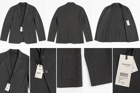 Blazer Homme Gris Foncé Coupe Slim, Style Élégant Taille 48