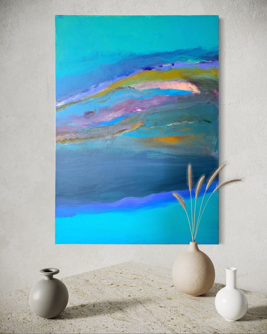 Dipinti: Original Abstract Painting on Canvas - "Blue Dream" – Nuovo (secondo la descrizione) da Zürich venduto da alieacelina 3