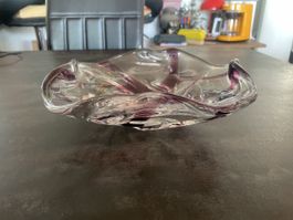 Vide Poche ou Plat à Fruits Vintage Verre Soufflé Murano