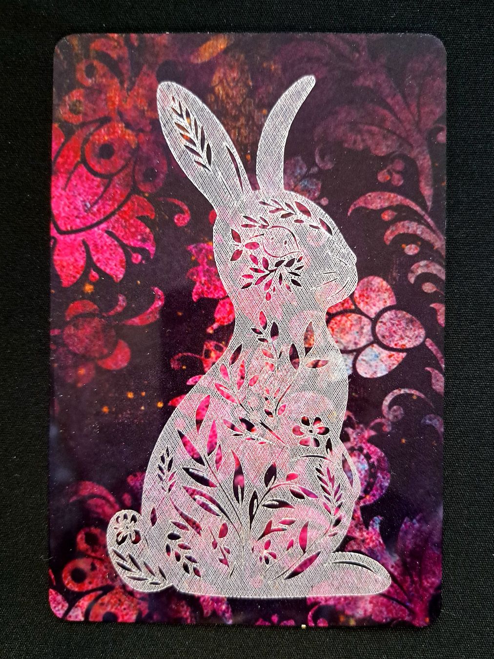 Ecriteaux: Plaque métal "Lapin", fait main, rose – Neuf (Voir description) à Troinex par adelineac 1