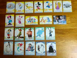 22 Disney Tradingkarten von weiss schwarz blau