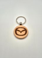 Mazda Schlüsselanhänger aus Holz mit Lasergravur